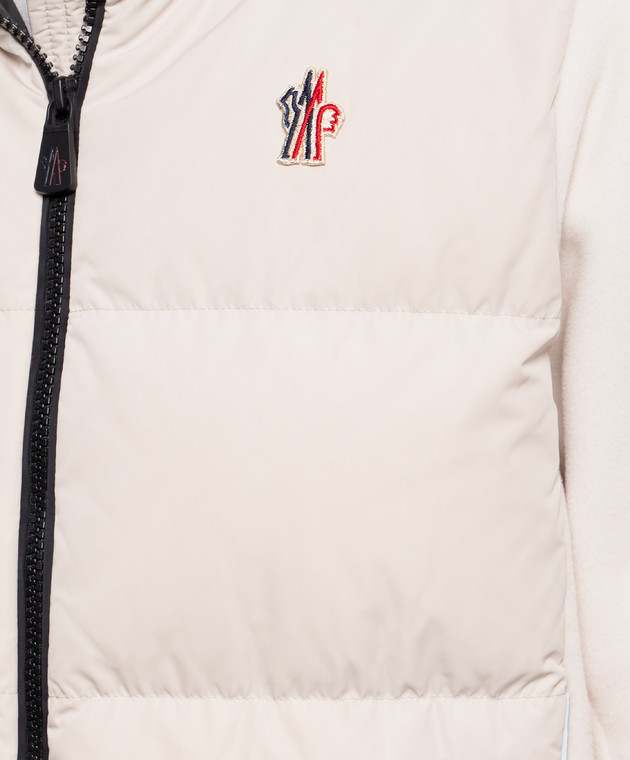Moncler Grenoble Бежевая комбинированная куртка с нашивкой эмблемы L20988G0002689AK8 изображение 5