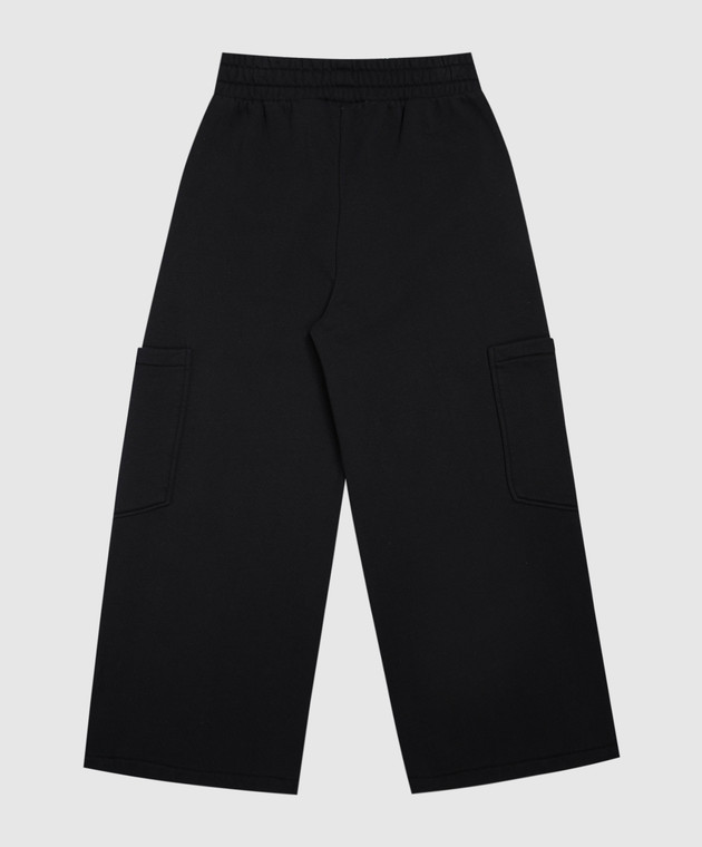 Off-White Дитячі чорні спортивні штани 44BCH00DF26F003 зображення 2