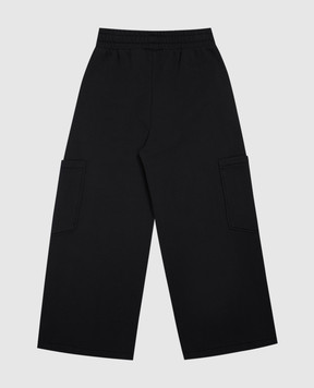 Off-White Детские черные спортивные штаны 44BCH00DF26F003