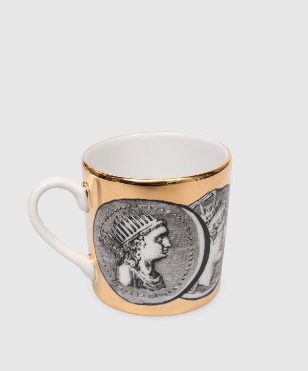 Fornasetti Фарфоровая чашка для кофе с блюдцем Cammei P19Z292 изображение 3