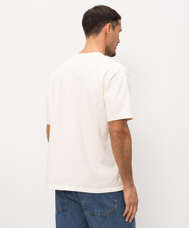 Rhude Футболка цвета айвори с принтом RHSS26TT08012 изображение 4