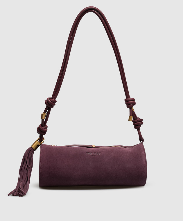 Twinset Бордовая замшевая сумка 262TD8232