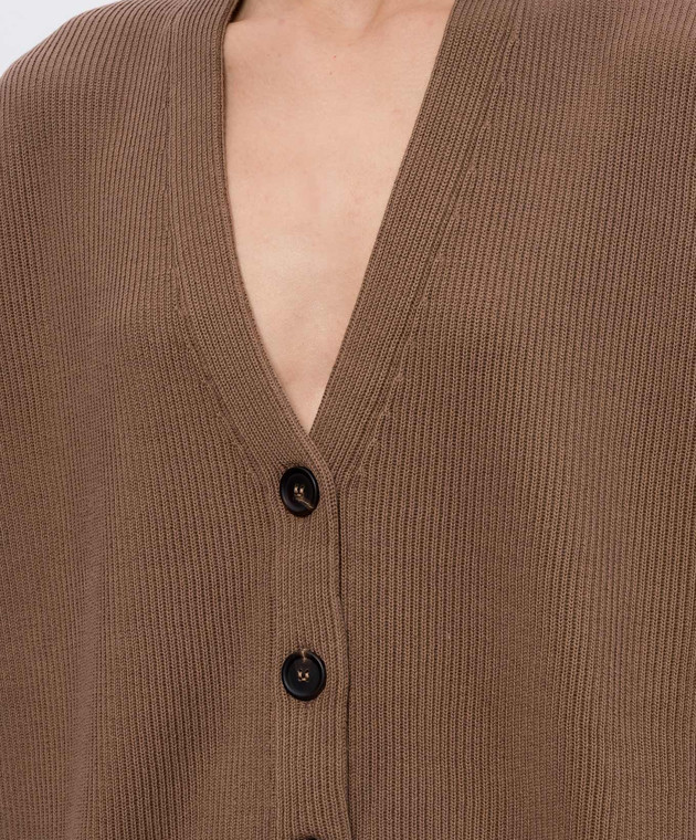 Brunello Cucinelli Коричневий жилет M19259506 зображення 5