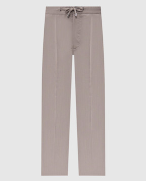 Enrico Mandelli Серые брюки из шерсти GYM02B6009