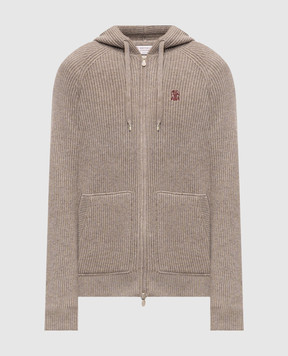 Brunello Cucinelli Бежевая спортивная куртка из кашемира M22704806G