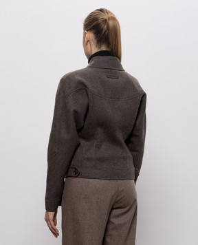 Max Mara Коричнева куртка RAPACE з вовни MXSRAPACE
