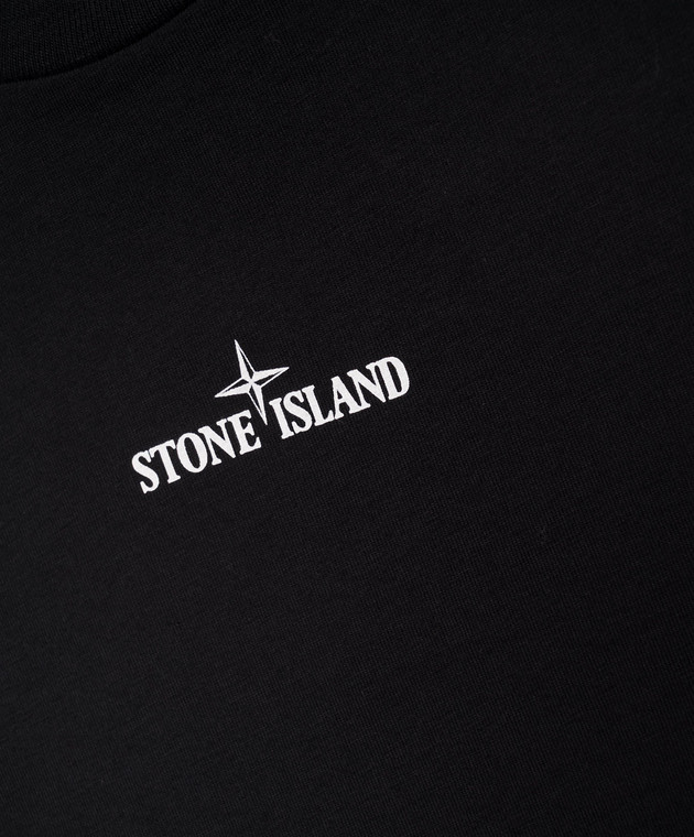 Stone Island Детская черная футболка с логотипом L1S162100009S037768 изображение 3