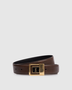 Saint Laurent Коричневый кожаный ремень LA 66 732556AAFMH