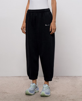 Vetements Чорні джогери з вишивкою логотипа MH27SP228B
