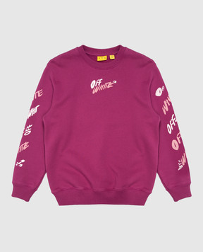 Off-White Детский розовый свитшот с принтом 44GBA001F26F003