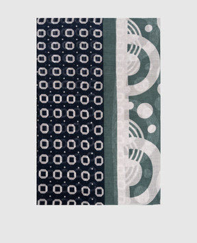 Florentino Синий шарф в принт 126136610050