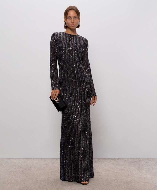 Missoni Чорна сукня максі з паєтками DS26WG0SBK01KR зображення 2