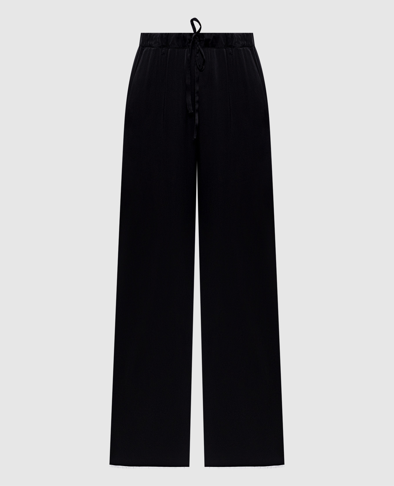 

Черные брюки из шелка, Черный, Широкие брюки