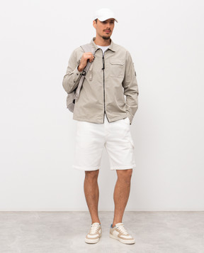 C.P. Company Білі шорти з вишивкою логотипа MSB029A005086W