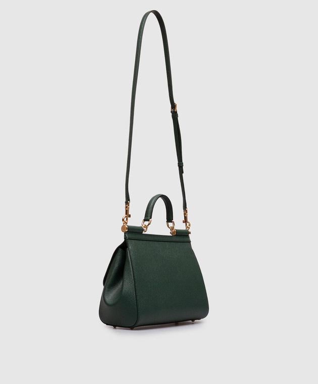 Dolce&Gabbana Зеленая кожаная сумка Sicily BB6002B1001 изображение 3
