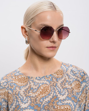 Max Mara Золотые очки QUINOA с гравировкой логотипа MXOQUINOA