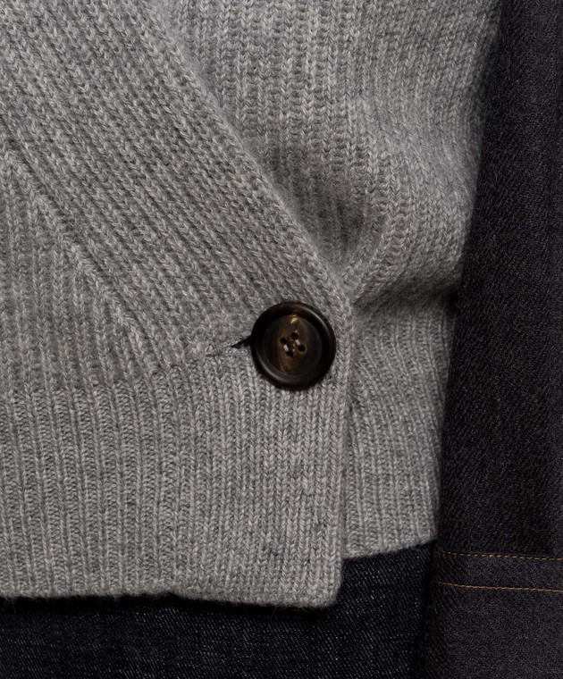 Brunello Cucinelli Сірий жилет з кашеміру M12724316P зображення 5