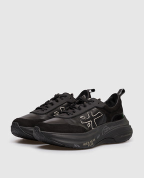 Premiata Черные кожаные кроссовки HILL HILL
