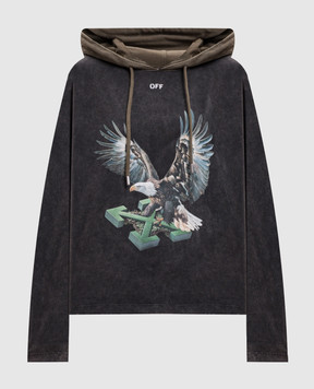Off-White Серые худи с принтом Eagle Arrow OWAB039F25JER001