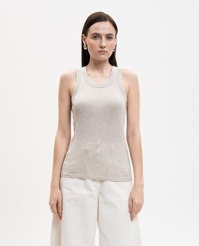 Loulou de Saison Серая майка LIMBA с вышивкой эмблемы LIMBALDS