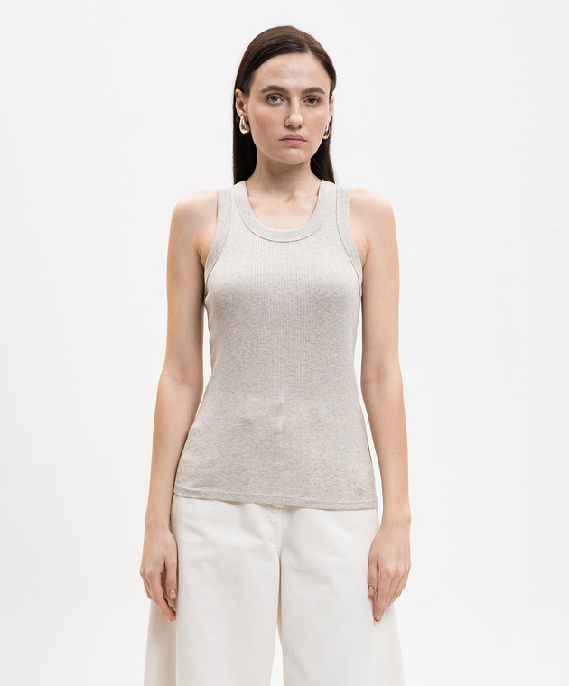 Loulou de Saison Сіра майка LIMBA з вишивкою емблеми LIMBALDS зображення 2