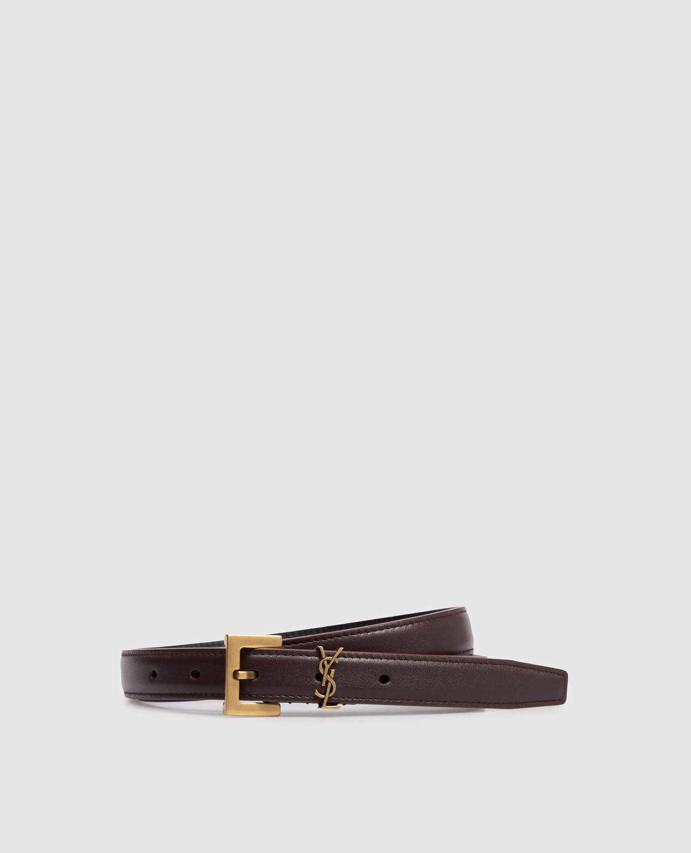 Бордовый кожаный ремень CASSANDRE