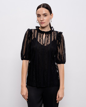 Twinset Черная блуза из кружева 261TP2540