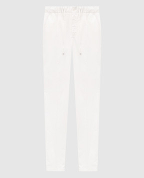 Enrico Mandelli Білі штани з бавовни GYM02B5653