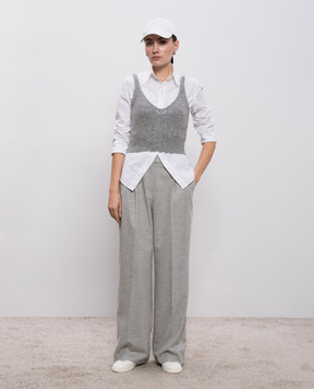 Peserico Сірий топ з вовною альпаки E98115F05R09087