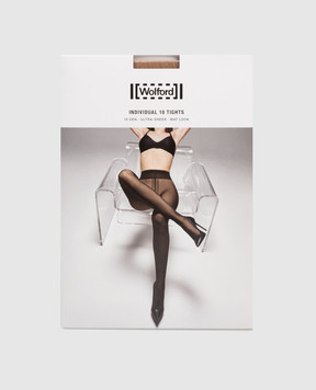 Wolford Коричневые колготки 10 den Individual 18382