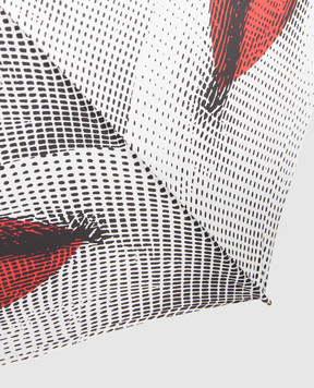 Fornasetti Біла складна парасоля Bocche OM005CL