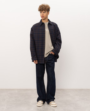 Off-White Сіра футболка з принтом логотипа 44MAA120F26J01D