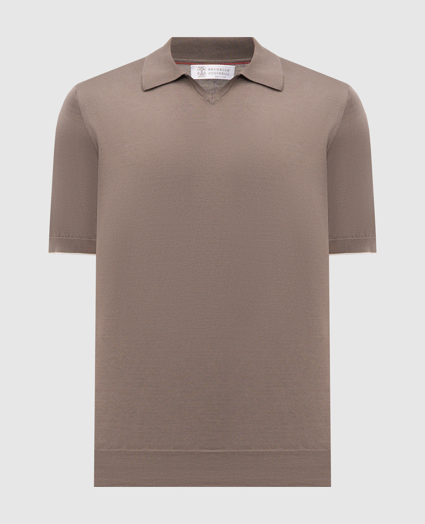 Коричневое поло из хлопка