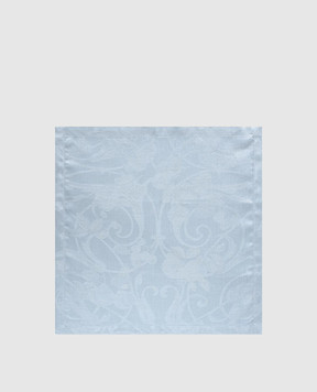 Le Jacquard Fraincais Блакитна серветка Tivoli з льону 31305