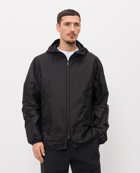 Moncler Черная ветровка с принтом логотипа L10911A00118539ZD