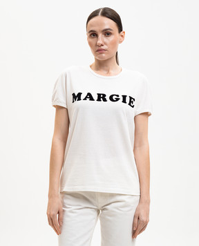 Maison Margiela MM6 Біла футболка з фактурним логотипом S62GD0212M20108