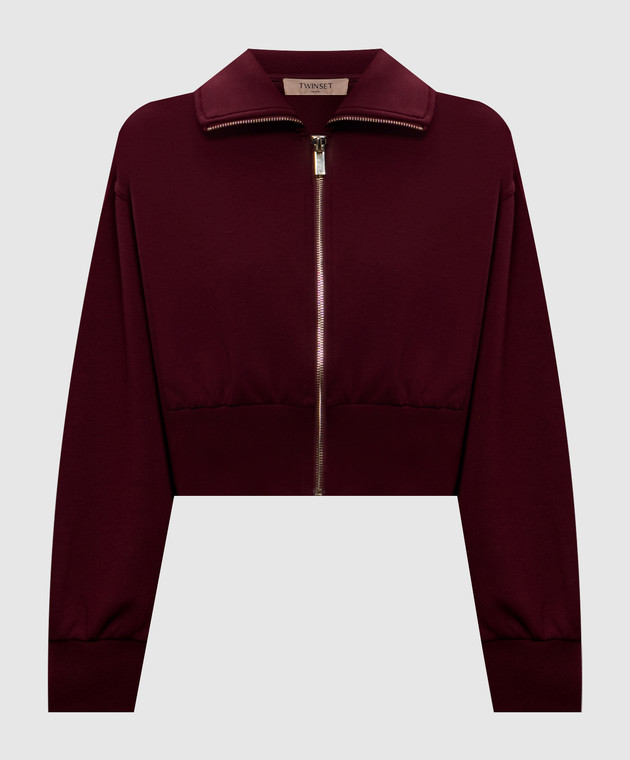 Twinset Бордовая спортивная куртка 262TT2340