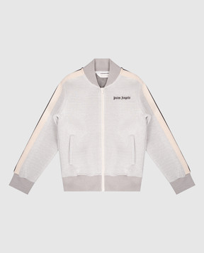 Palm Angels Детский серый бомбер с логотипом PGBD002F25FLE001612