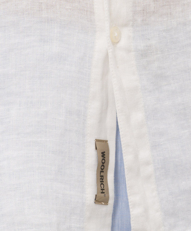Woolrich Біла сорочка з льону CFWOSI2013MRUT5284 зображення 5