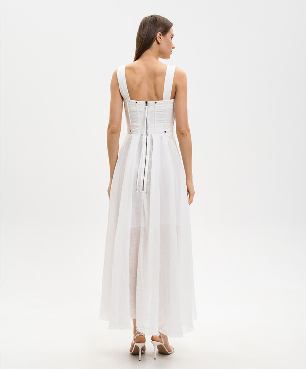 Masnada Біла сукня з рамі 8055 зображення 3