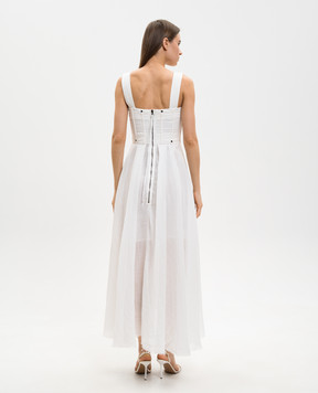 Masnada Біла сукня з рамі 8055