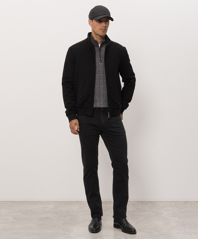 Stefano Ricci Черная куртка из кашемира MZJ6300161C0001T изображение 2