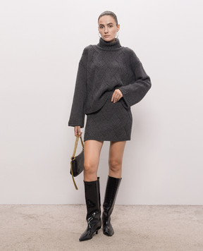 Twinset Серая юбка в узор 262TT3352