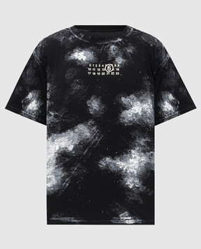Maison Margiela MM6 Чорна футболка в принт SH2GC0039M20048