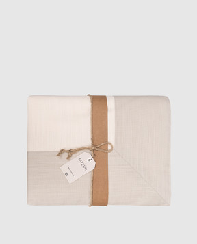 Fazzini Скатертина кольору айворі CORNICI CORTOVA180X2800