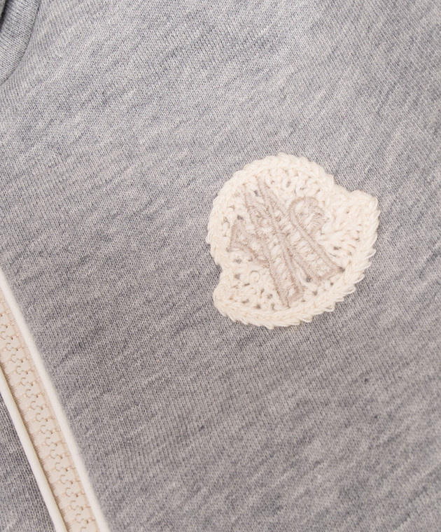 Moncler ENFANT Детская утепленная серая спортивная куртка L29548G00017899PS изображение 3