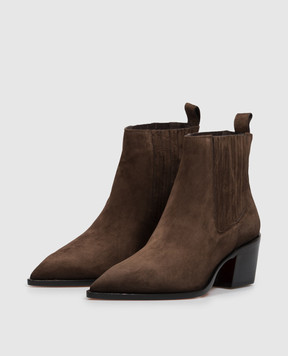 Santoni Коричневые замшевые ботильоны WTOU71799BJ2NAEA