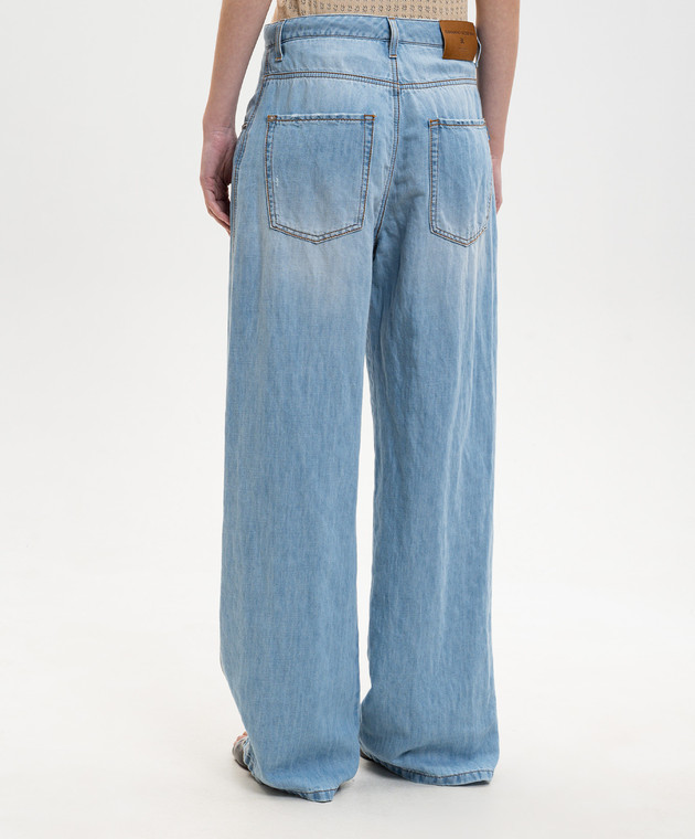 Ermanno Scervino Голубые джинсы с льном D487P705ZIW изображение 4