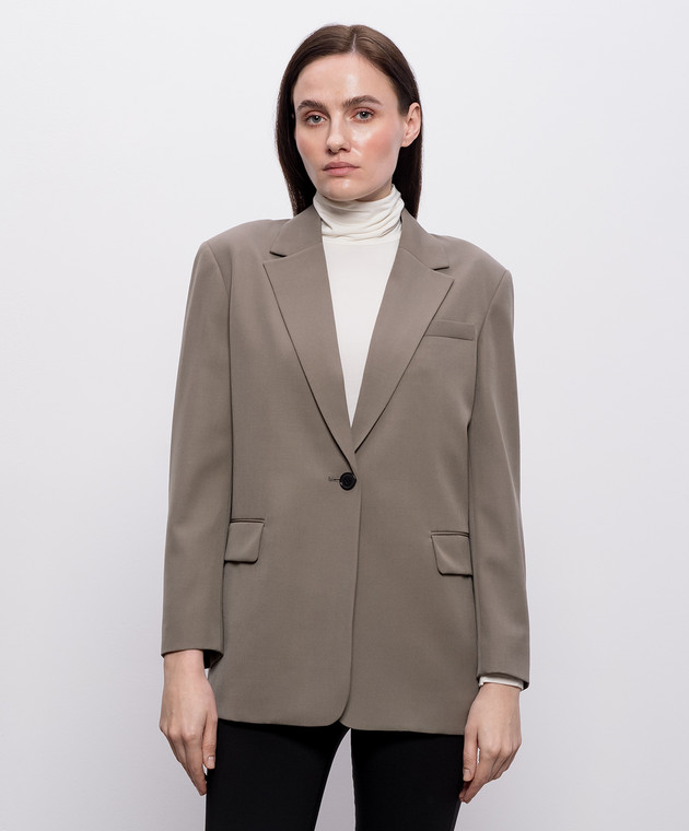 The Row Серый жакет Ezri из шерсти 10796W2812 изображение 3