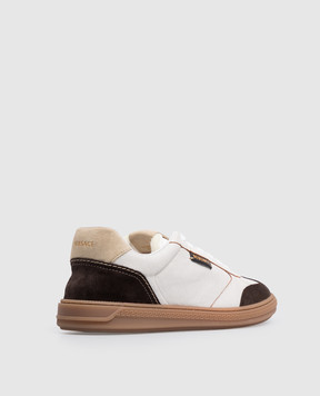 Versace Белые кожаные кроссовки Greca Court 10246551A17776